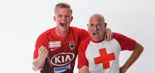 Teaser-Bild für Beitrag «FC Aarau spielt mit dem Roten Kreuz auf der Brust»