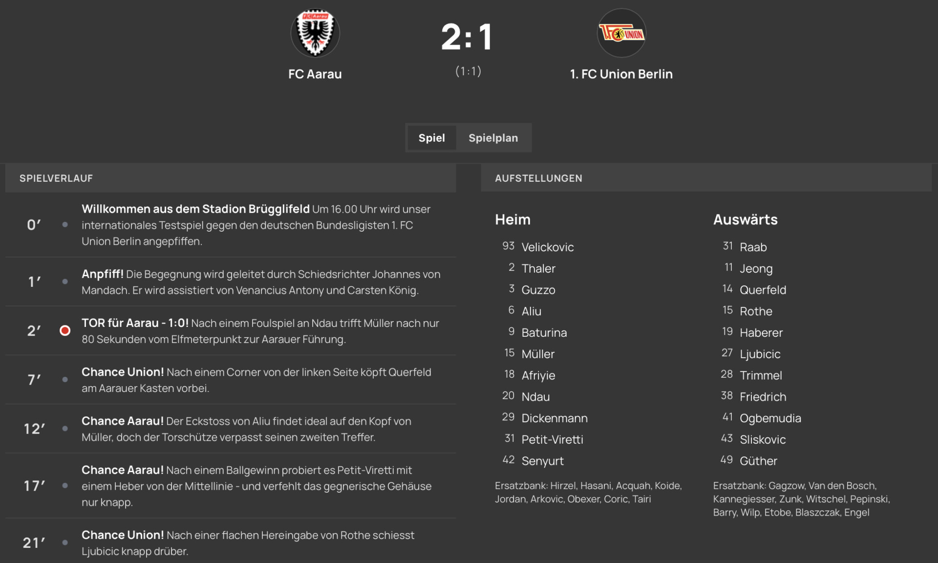 Willkommen auf unserer neuen Website! - FC Aarau - Fussball-Club Aarau 1